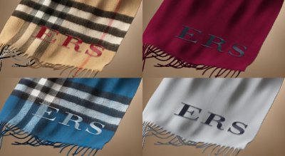burberry scarf initials